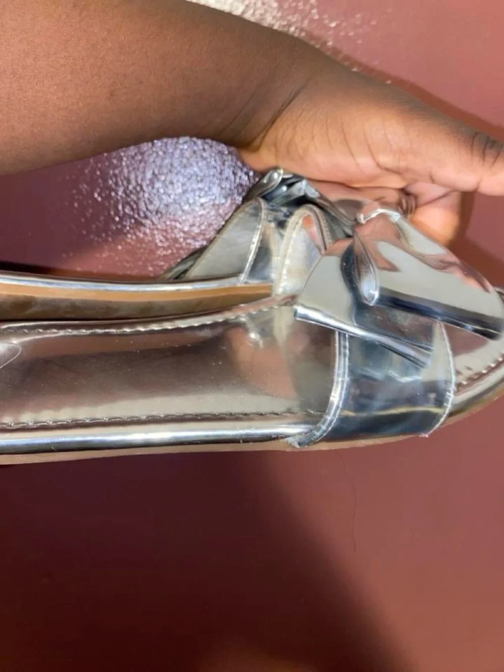 SHEIN shiny metallic